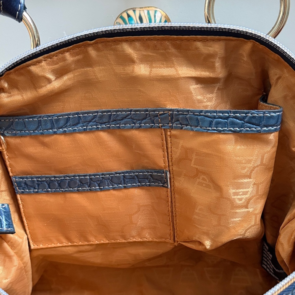 Kathy Van Zeeland Navy Blue Shoulder Bag - Picture 10 of 15